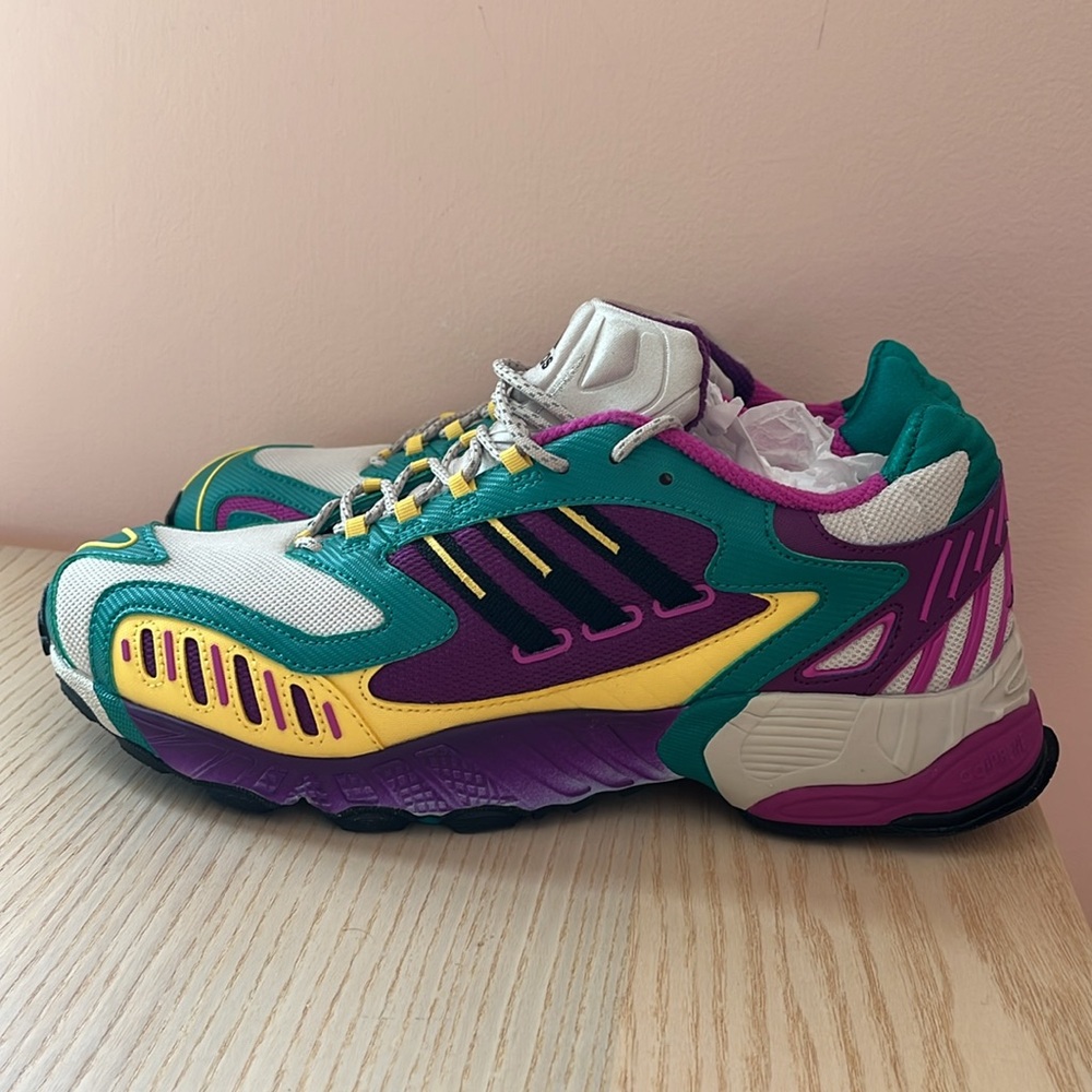 NIB ADIDAS Torsion Trdc Clear Brown Glory Green Women's Sneaker Sz 9.5 - Picture 5 of 12